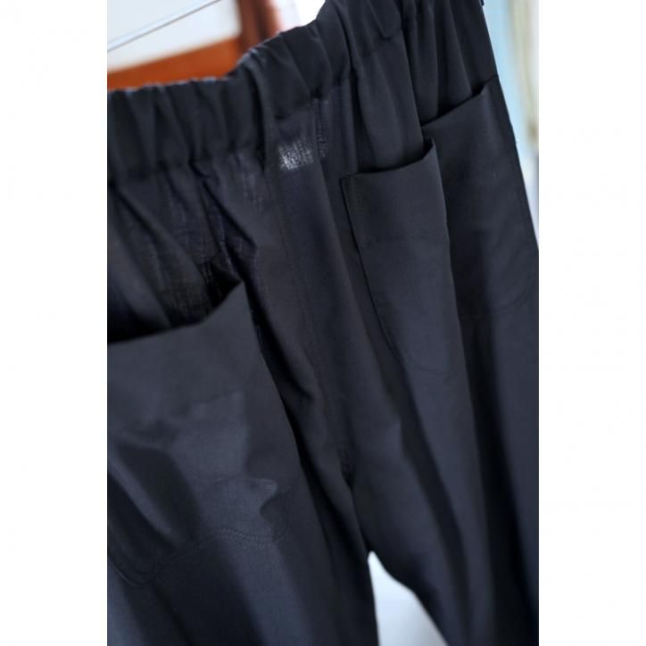 La favola/ラファーボラ EASY PANTS PIPING WOOL NAVY