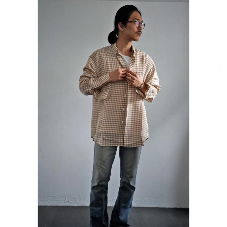 I am dork アイアムドーク Long sleeve shirt GINGHAM