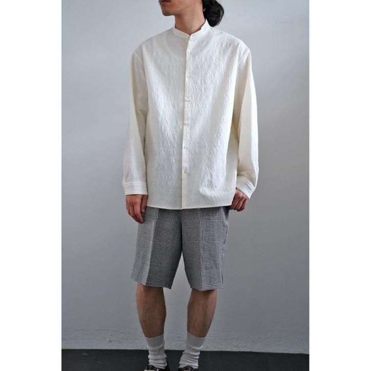 【お盆セール】ノノット　nonnotte 白　シャツ　サイズ4 nonnotte/ノノット】OVERSIZED STANDCOLLAR SHIRT CREAM