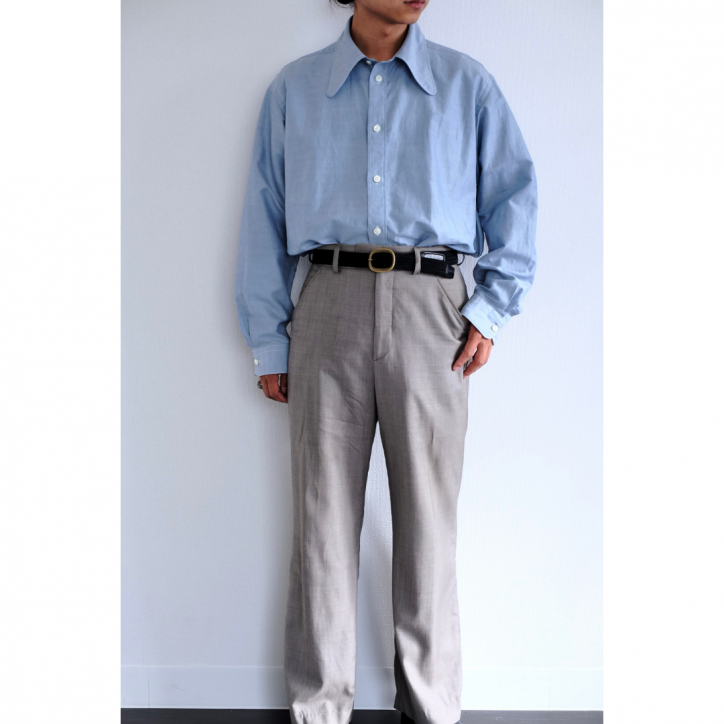 トップス m's braque 25aw DOG EAR COLLAR SHIRT m's braque DOG EAR COLOR SHIRT WHITE STRIPEネル