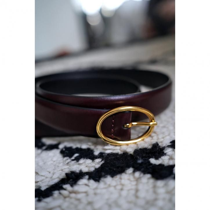 Anderson's 󥺡OVAL BUCKLE DRESS BELT BURGAUNDY