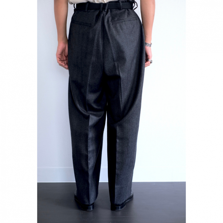 nonnotte/ノノット】Draping 5-Tuck Wide Trousers charcoal Top