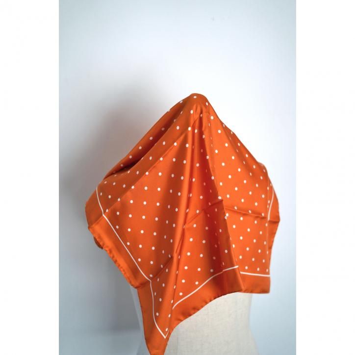 REGAGLIA쥬ꥢ SILK TWILL DOTS BANDANA ORANGE