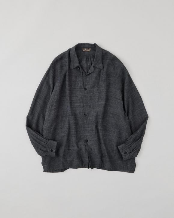 NICENESS charlie size M レザーシャツ m.a+ ジップ トールカラー レザーシャツ | HUES 福岡セレクト