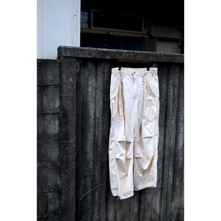 Gurank/󥯡ۡ25FWPoplin camouflage cargo pants WHITE
