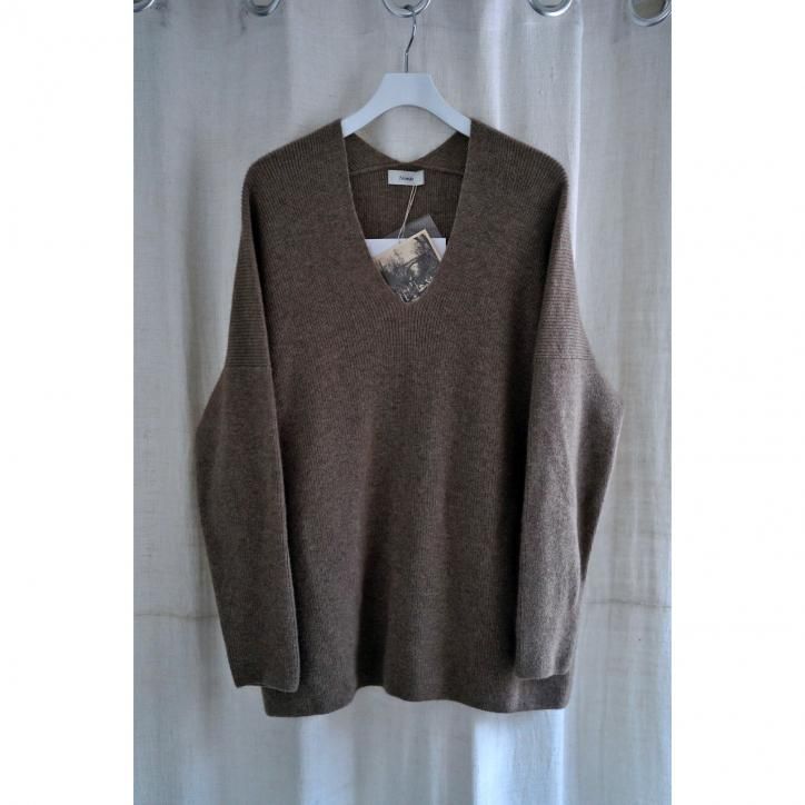 LAST ONEۡNomàt/Υޥå Brown Cashmere V-Neck Sweater