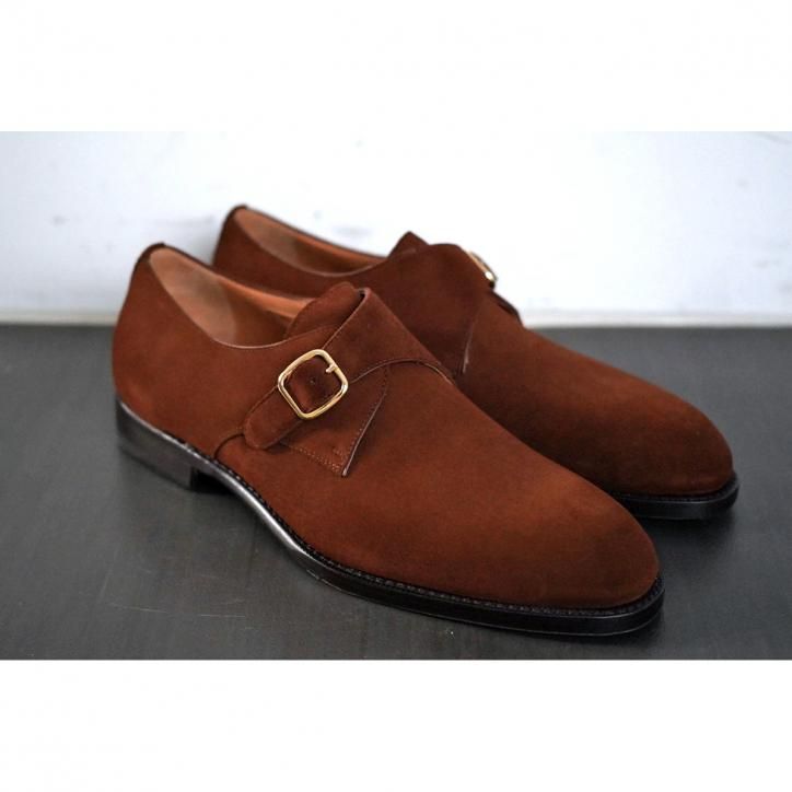 Last 2ۡF.lli GiacomettiFG397 SINGLE MONK STRAP PIA  SUPER BUCK SNUFF BROWN