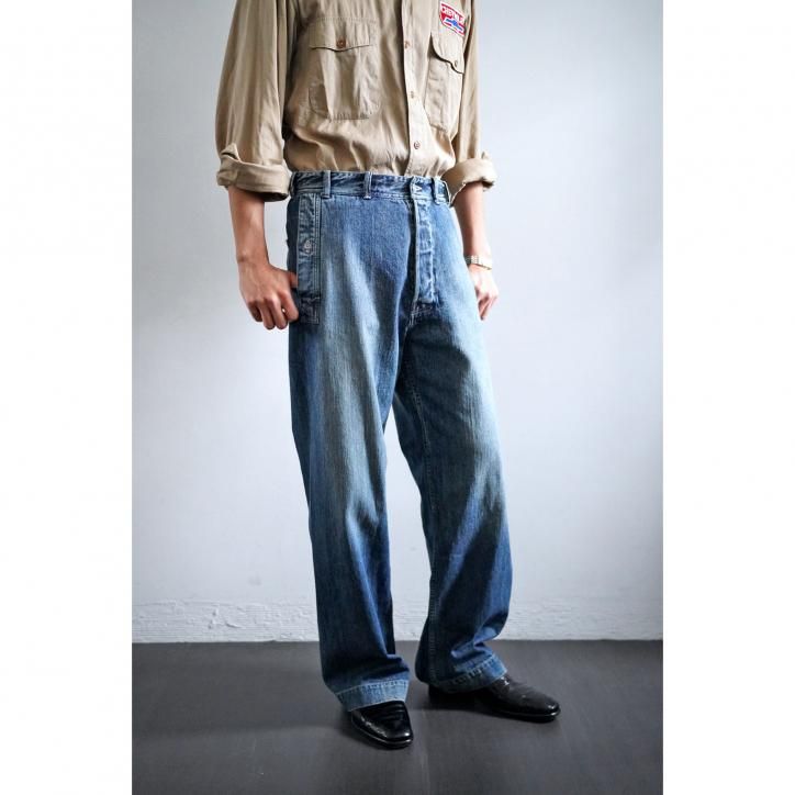 NICENESS I.MARR / I.マー エイジドエフェクトデニムトラウザー