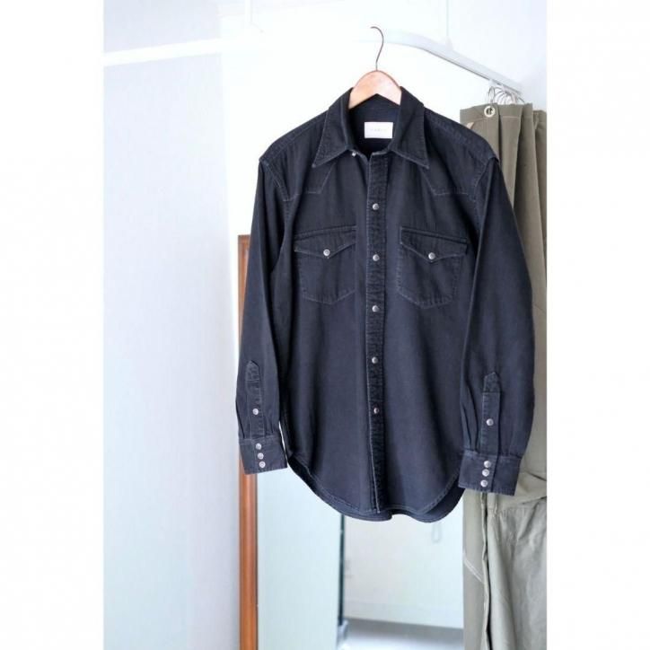 10/5 21:00-ۡLAST ONEۡSARTO/ȡۡ25AWWESTERN SHIRTS/WASHED BLACK