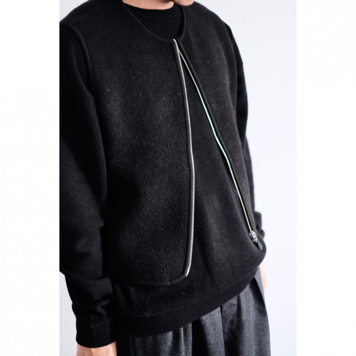 10/11 20:00~ۡwalenode/Ρɡۡ25AWInnocent YAK Zip-up Vest(Short) Black