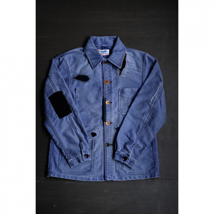 【別注】【HANS/ハンス】【25FW】モールスキンワークジャケット NAVY/SIZE2
