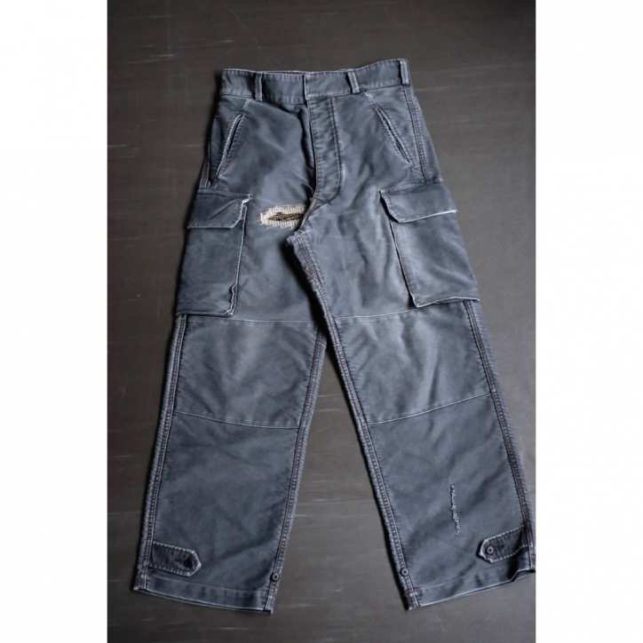 【別注】【HANS/ハンス】【25FW】モールスキンカーゴパンツ BLACK/SIZE3