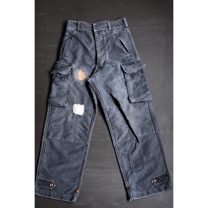 【別注】【HANS/ハンス】【25FW】モールスキンカーゴパンツ BLACK/SIZE2