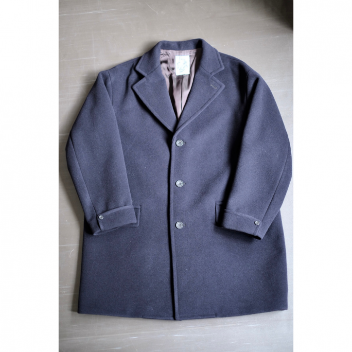 I am dork / ɡTAILOR BOX COAT NAVY