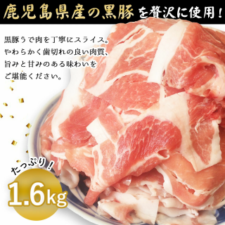 鹿児島県産黒豚 しゃぶしゃぶ用うで肉 1.6kg