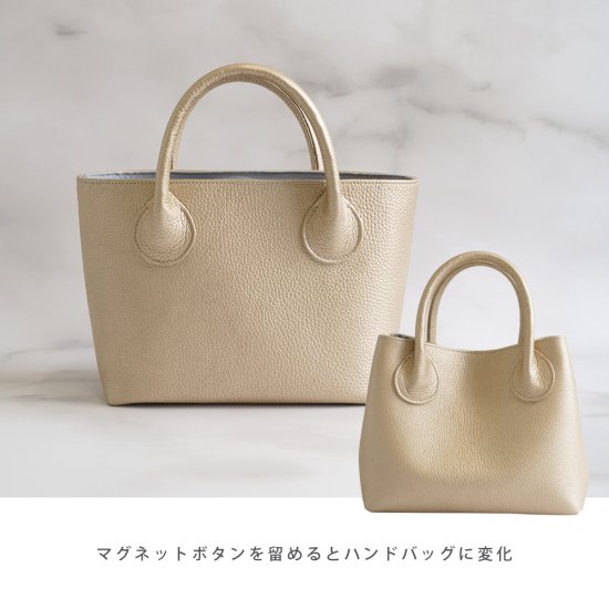 COTOCUL】【箔レザー】ミニトートバッグ ハンドバッグ ショルダー