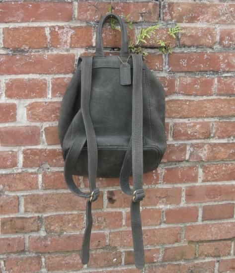 COACH VINTAGE スエード レザー ミニリュックサック グレー