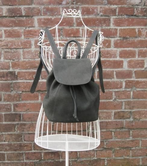 COACH VINTAGE スエード レザー ミニリュックサック グレー