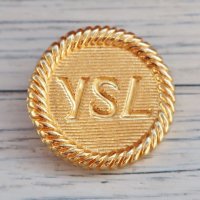 Y-1 YVES SAINT LAURENT VINTAGE （イヴサンローラン　ヴィンテージ）YSL　マーク　ボタン　ゴールド - vintage  & select shop The Delight shop
