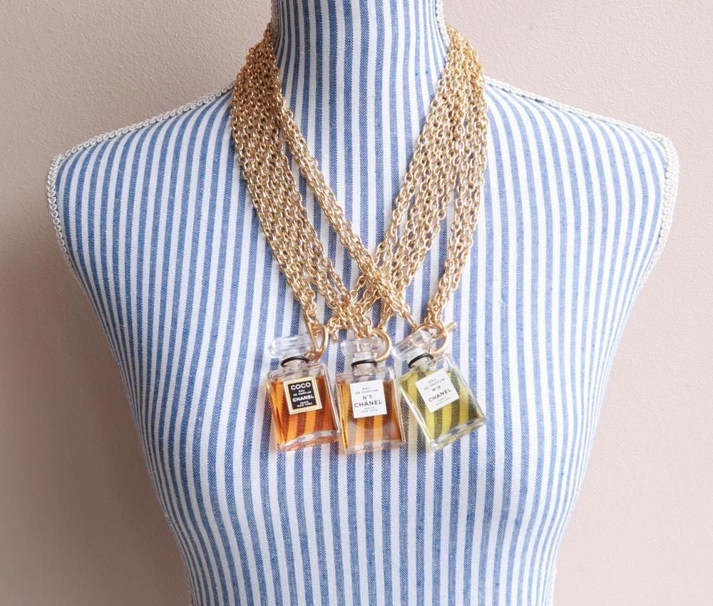 CHANEL vintage （シャネル　ヴィンテージ）PERFUME BOTTLE CHAIN NECKLESS 香水瓶 チェーン ネックレス -  vintage & select shop The Delight shop