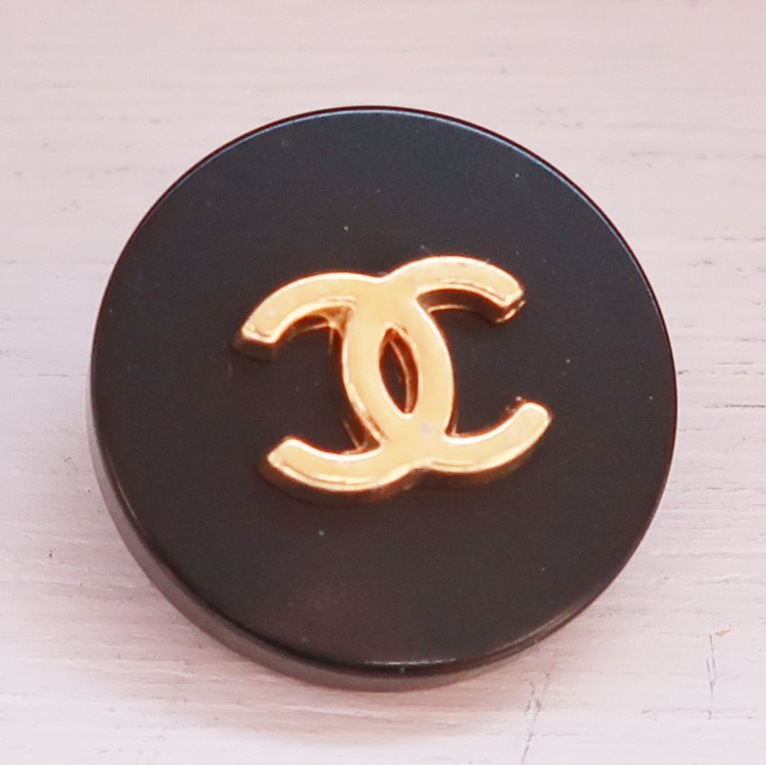 984-2 CHANEL（ヴィンテージ　シャネル）COCOマーク　ボタン　ブラック - vintage & select shop The  Delight shop