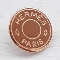 1014 HERMES（ヴィンテージ　エルメス） セリエ　マーク　ボタン　ゴールド