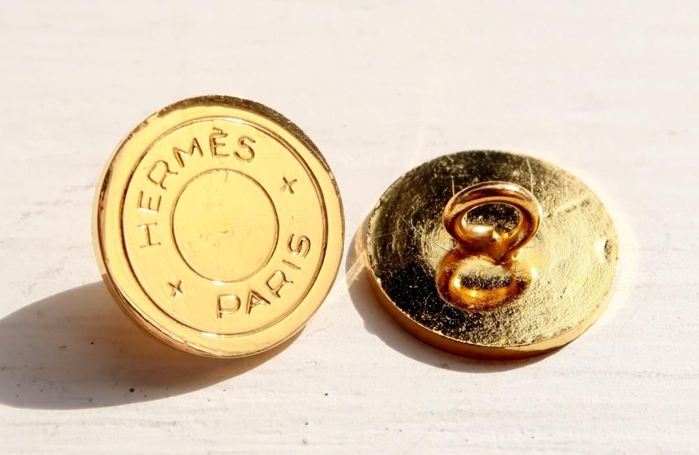 HERMES エルメス　セリエカフスボタン　ゴールドカラー　ビンテージ HERMES エルメス セリエカフスボタン ゴールドカラー ビンテージ