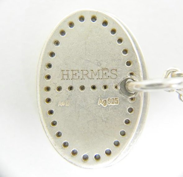 HERMES（ヴィンテージ　エルメス） エブリン　パンチング　ツインプレート　チャーム　セリエ　ネックレス　シルバー - vintage &  select shop The Delight shop