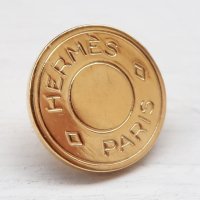1077 HERMES（ヴィンテージ　エルメス） セリエ　マーク　ボタン　ゴールド