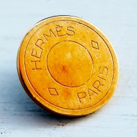 1079-1 HERMES（ヴィンテージ　エルメス） セリエ　マーク　ボタン　ゴールド