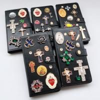The Delight LEATHER BIJOU & MEDAI CROSS FLIP SMARTPHONE CASE  ( ӥ塼  Ģ ޡȥե ˥֥å