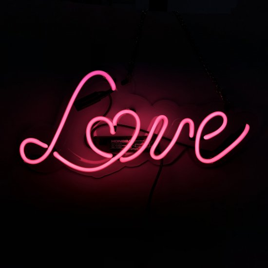 ネオンサイン ガラス LOVE Neon Sign デザイン ベッドルーム バー カフェ レクリエーション 装飾 超明るい