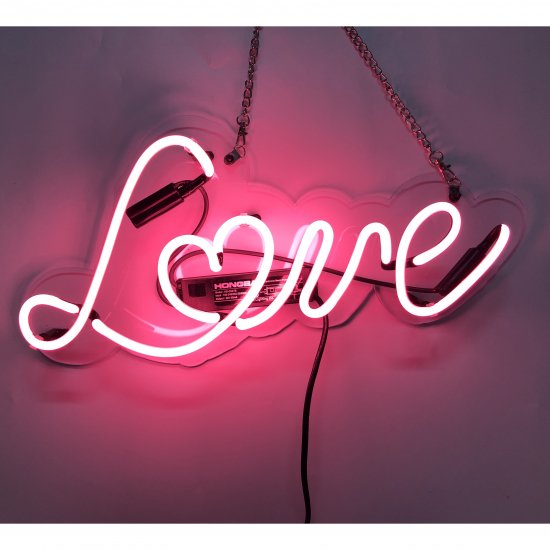 ネオンサイン ガラス LOVE Neon Sign デザイン ベッドルーム バー カフェ レクリエーション 装飾 超明るい