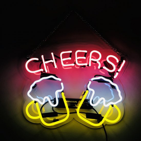 ネオンサイン Cheers Neon Light Sign ネオンライト 装飾用 デコレーション ネオン管 装飾壁 インテリア ホーム 部屋 バー  カフェ クラブ 祭り 娯楽場所 看板