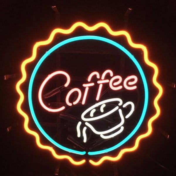 COFFEE コーヒー ネオン看板 ネオンサイン スタジオ ホーム バー カフェ クラブ 喫茶店 インテリア 装飾用 ネオン管 ライト 店舗用  広告用看板 看板