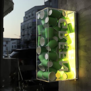 Acrylic paper cup light box creative outdoor billboard signboard luminous words