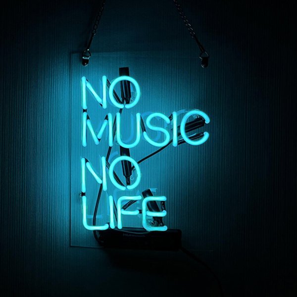 ネオンサイン NO MUSIC NO LIFE インテリア クラブ カラオケ 壁掛け