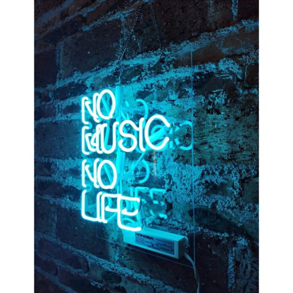 ネオンサイン NO MUSIC NO LIFE インテリア クラブ カラオケ 壁掛け