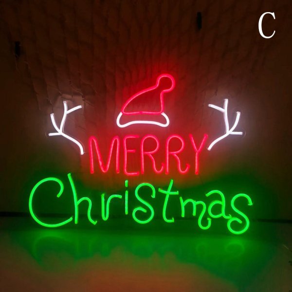 LEDネオンサインメリークリスマス LED Merry Christmas Neon Sign 営業中看板 ネオン看板 ネオン管 レストランサイン 広告