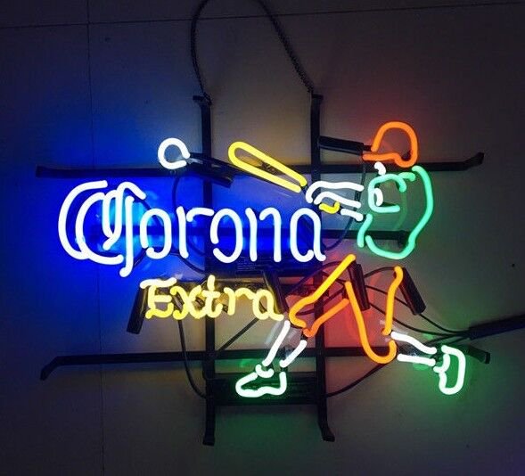 Corona Extra 野球 BAR ネオン看板 ネオンサイン 広告 店舗用 NEON SIGN アメリカン雑貨 看板 ネオン管コロナ・エキストラ  ビール