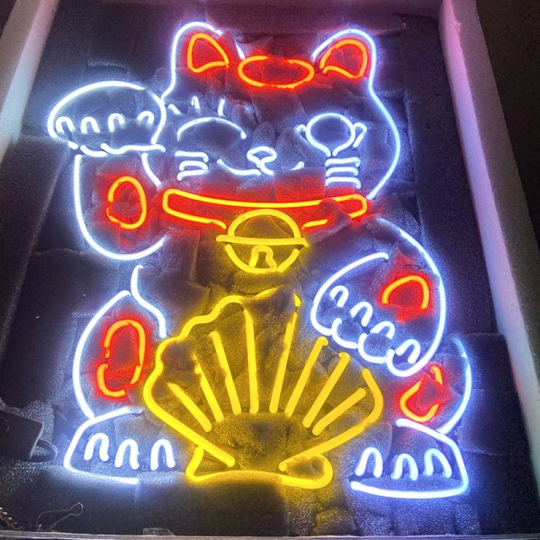 ネオンサイン 招き猫 LUCKLY CAT NEON SIGN バー レストラン カフェ