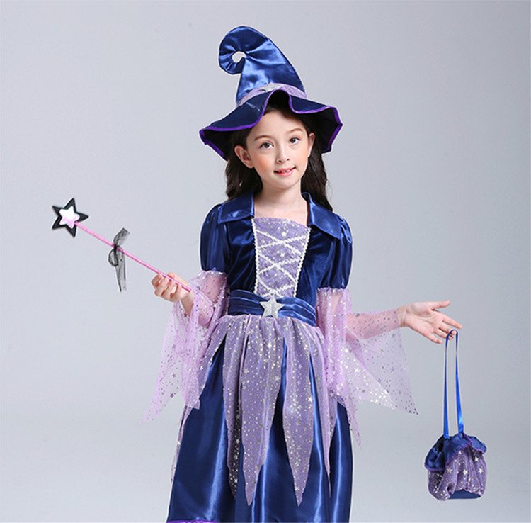 魔女 コスプレ ハロウィン イベント パーティー 仮装 ドレス 子供 110