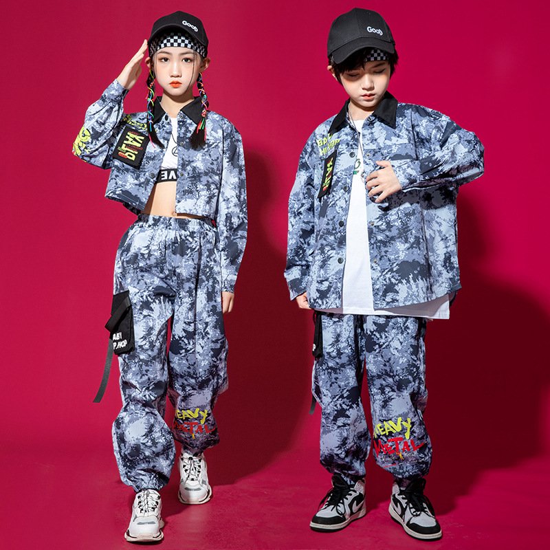 韓国　子供服　迷彩柄　キッズセットアップ　黒　ブラック　110 ハーフパンツ