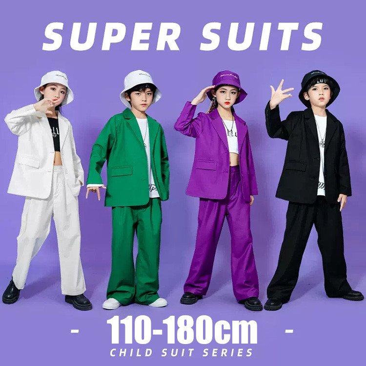 セットアップ】キッズダンス衣装 ジャケット パンツ ヒップホップ