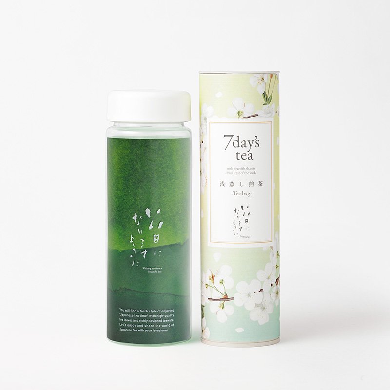 [季節限定]sakura 7day's tea 煎茶・クリアボトルセット