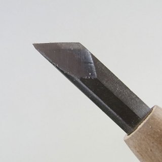 盆栽道具　ハイス鋼　彫刻刀　印刀（切り出し）　右　刃渡り 1.5　〜　18mm