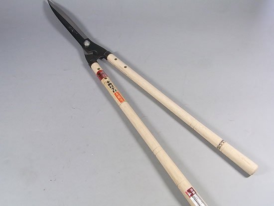 本職用　手打ち刈込鋏　（兼進作）　白紙　240mm/全長810mm / 950g No.3454 - 盆栽、園芸道具の兼進