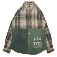 <img class='new_mark_img1' src='https://img.shop-pro.jp/img/new/icons1.gif' style='border:none;display:inline;margin:0px;padding:0px;width:auto;' />03AW UNDERCOVERISM PAPER DOLL CHECK DOCKING SHIRT