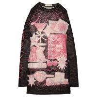 UNOPENED GIFT P.U.A OVERPRINTED MESH DRESS 