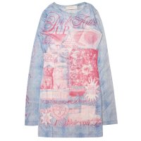 UNOPENED GIFT P.U.A OVERPRINTED MESH DRESS 